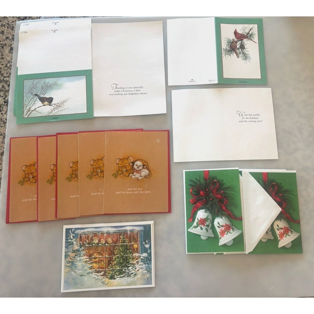 Vintage Lot of 17 Christmas Greeting Cards Unused Hallmark American Greetings